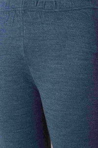 Blue Knitted Solid Winter Tights