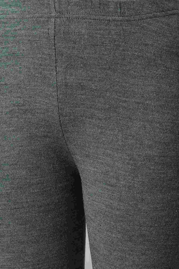 Green Solid Skinny Tights With Elasticated Waistband