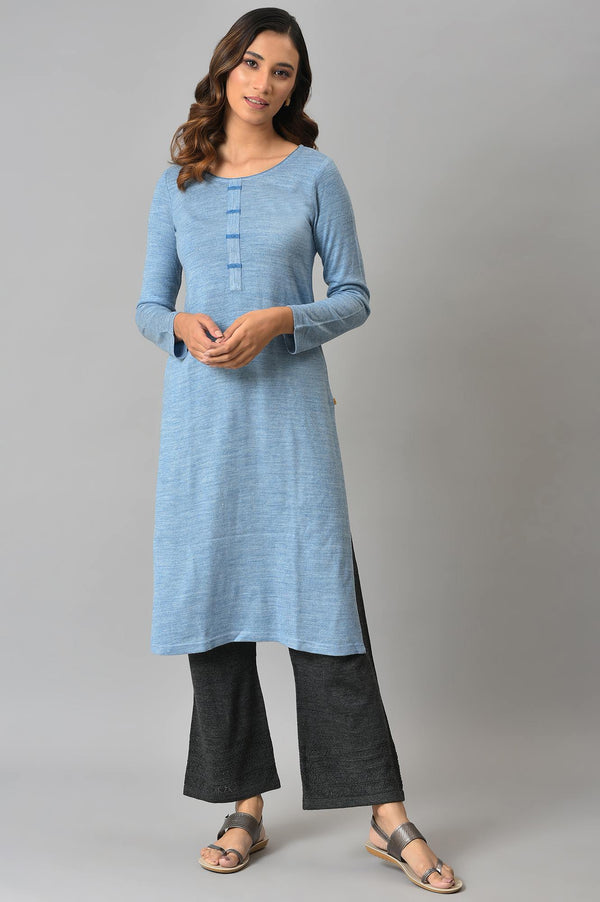 Grey Geometric Straight Fit Palazzo With Elasticated Waist