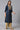 Navy Blue Straight Geometric kurta in Round Neck