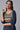 Navy Blue Straight Geometric kurta in Round Neck
