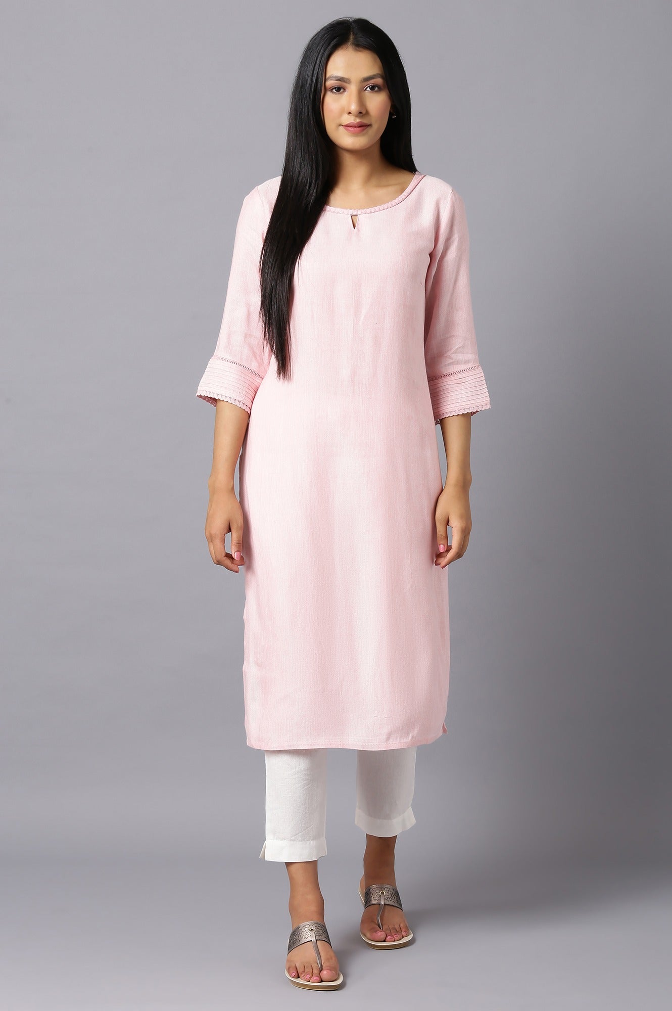 Pink Ethnic kurta