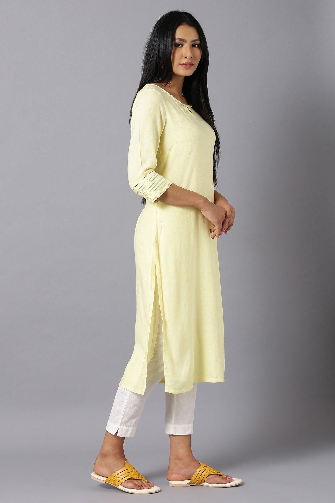 Yellow Ethnic kurta