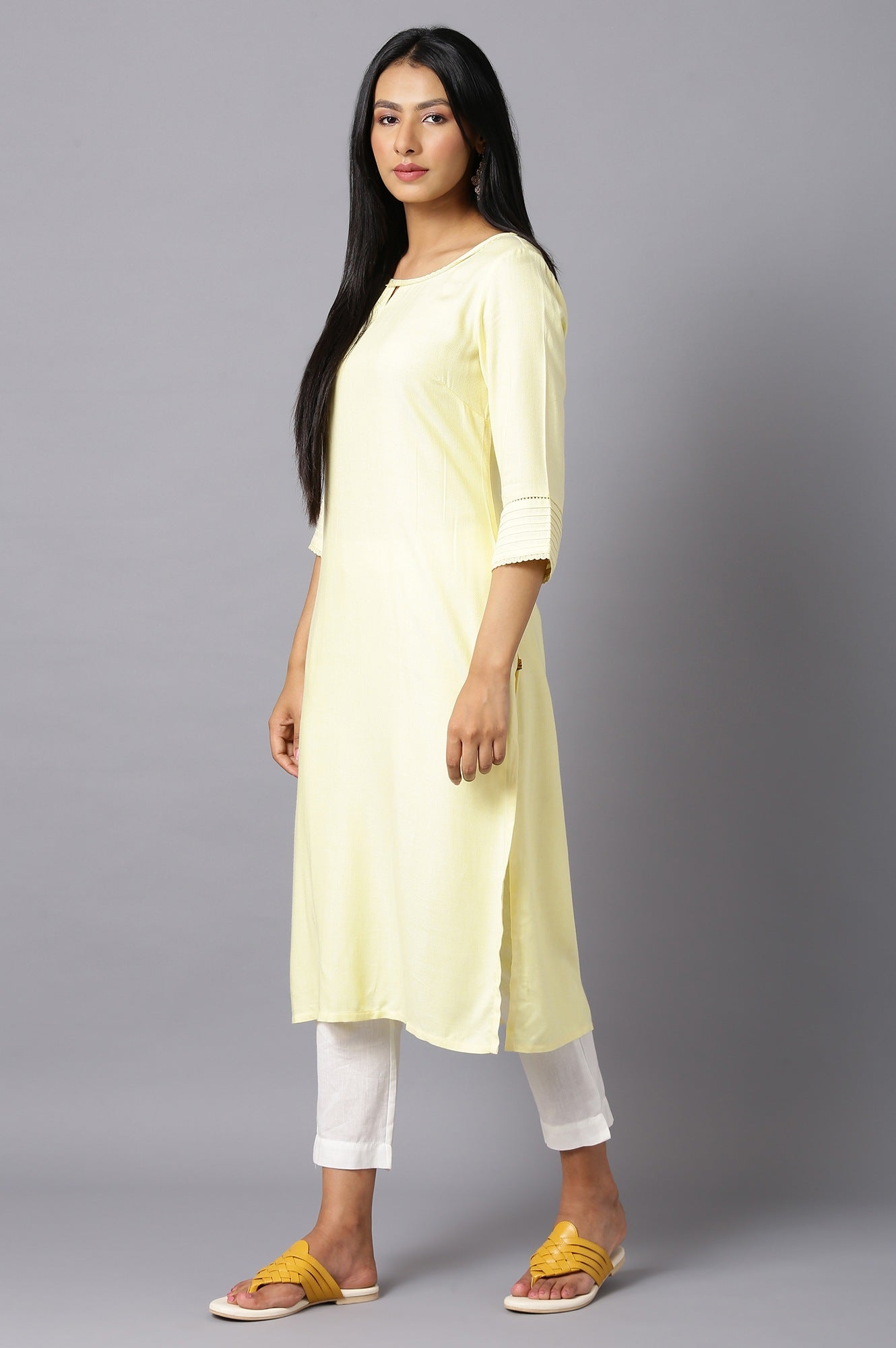 Yellow Ethnic kurta