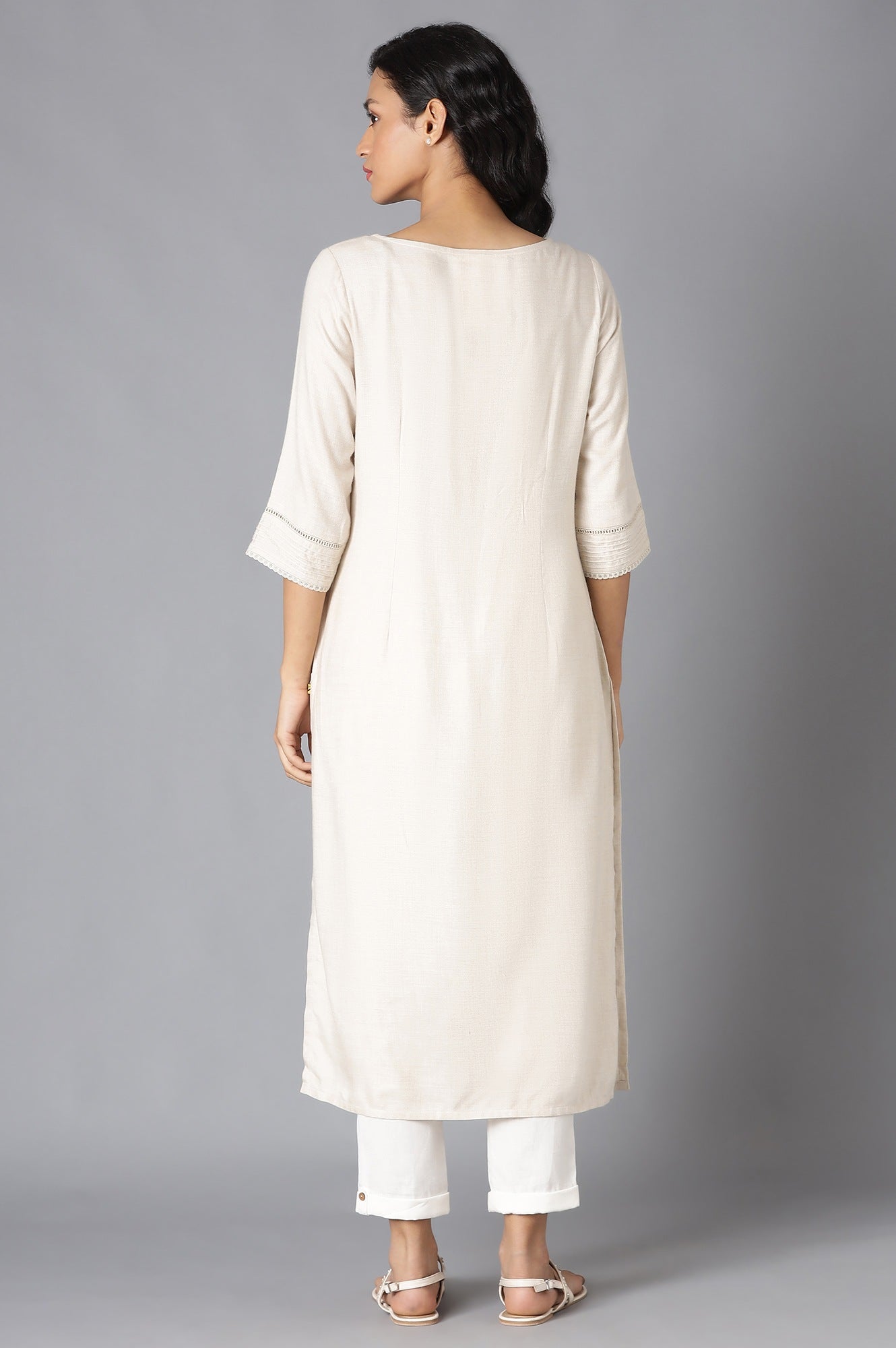 Beige Ethnic kurta