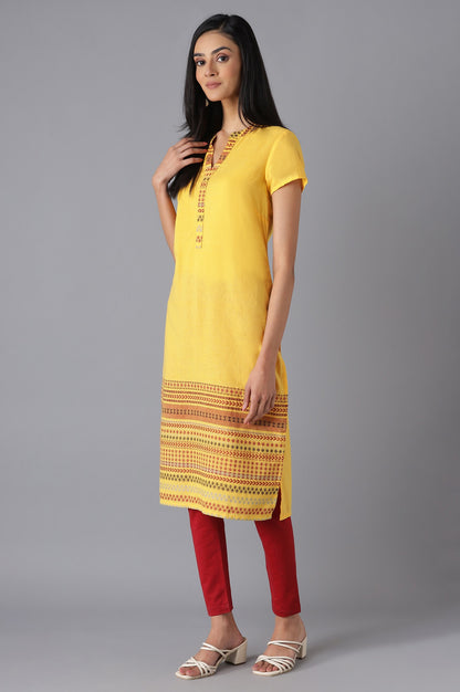 Yellow Casual kurta