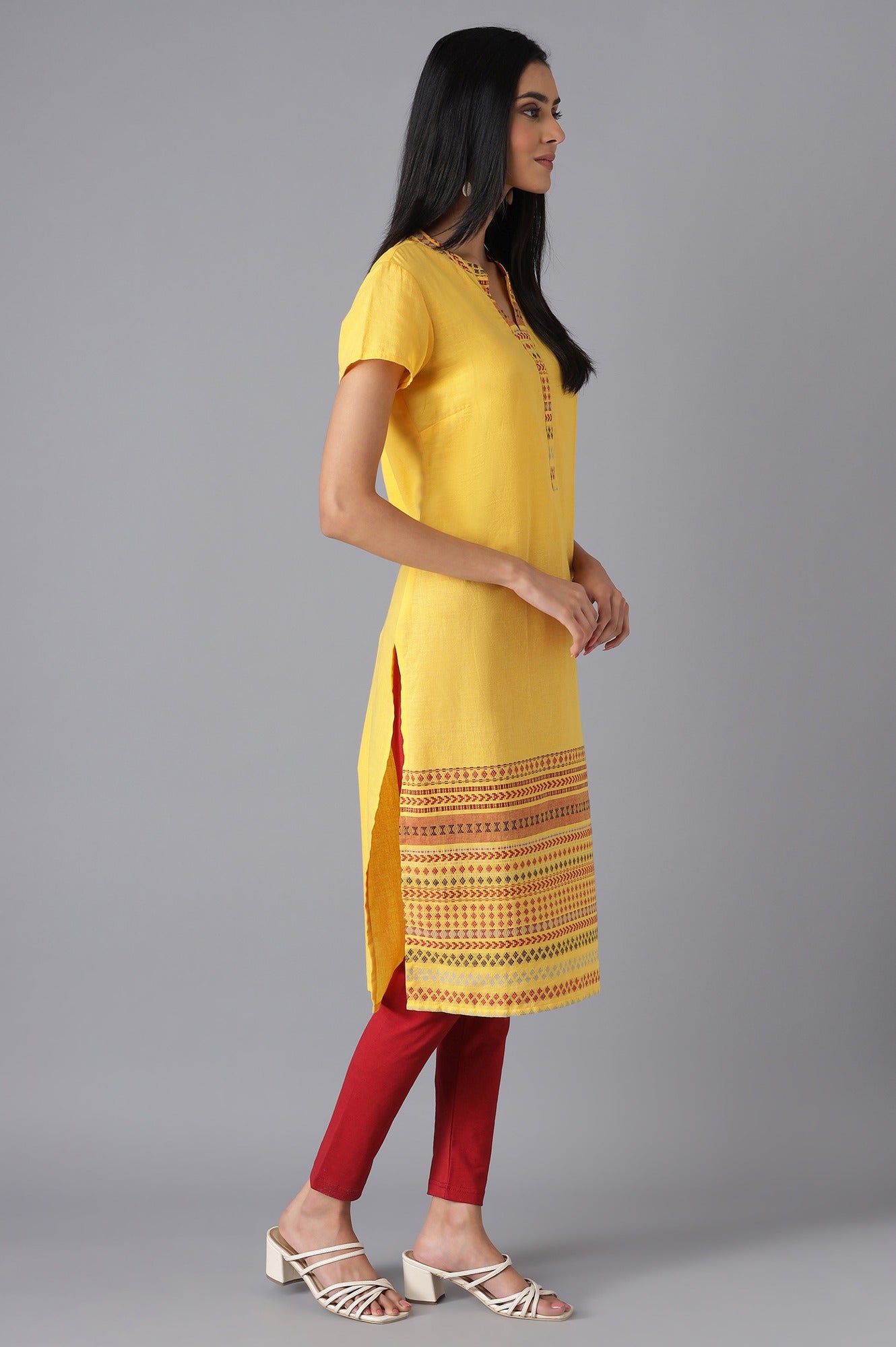 Yellow Casual kurta