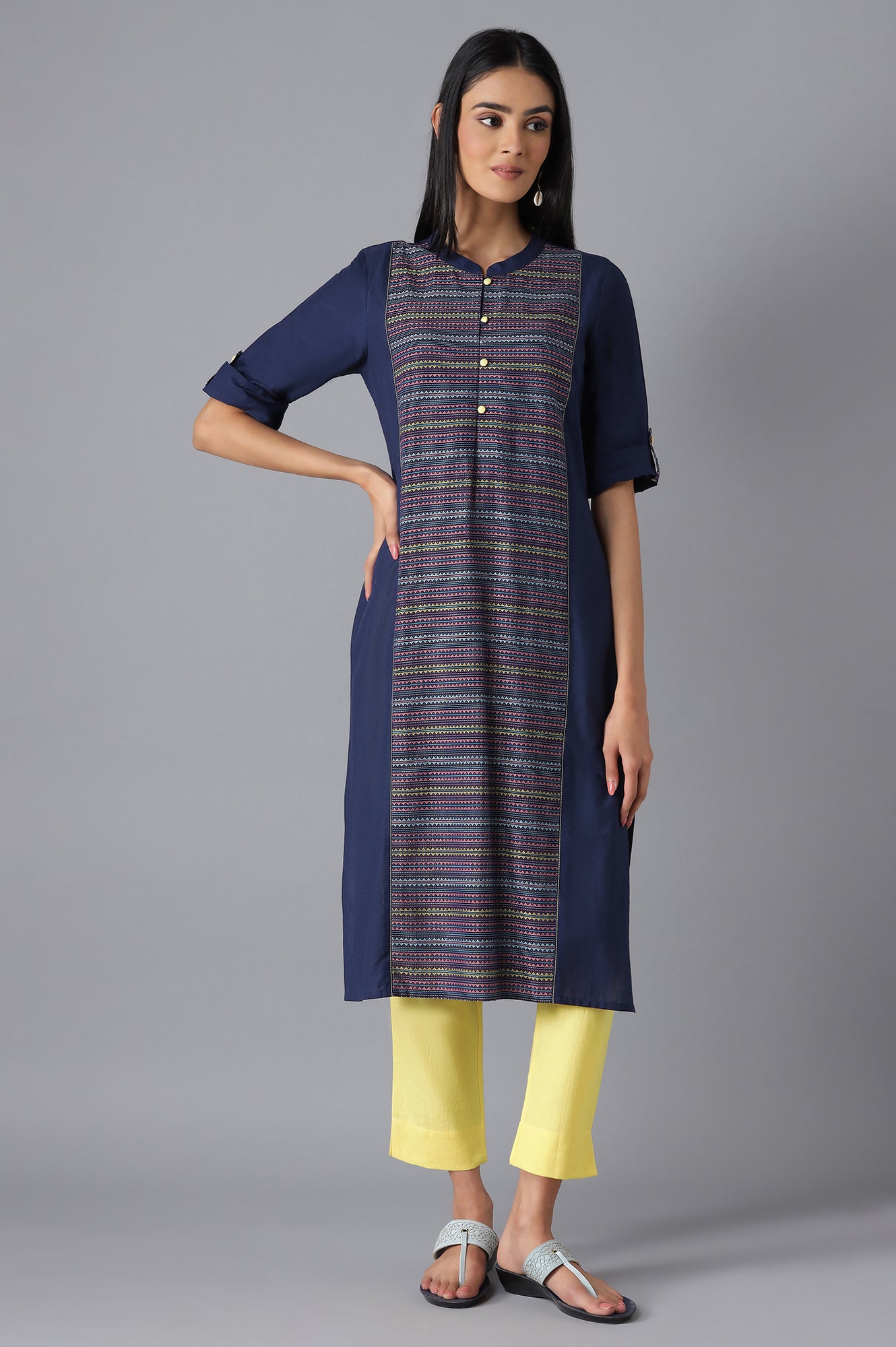 Navy Casual kurta