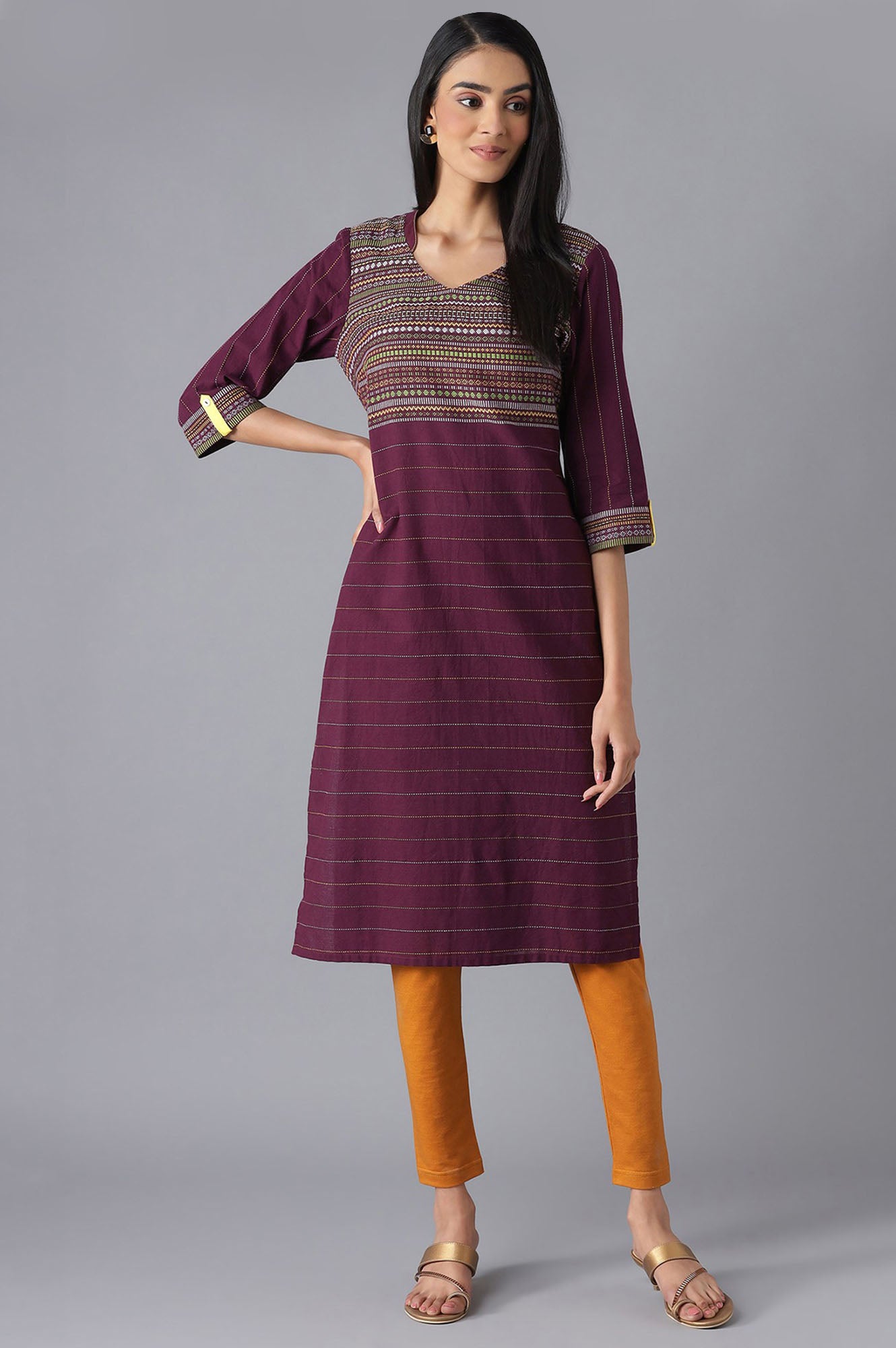 Purple Casual kurta