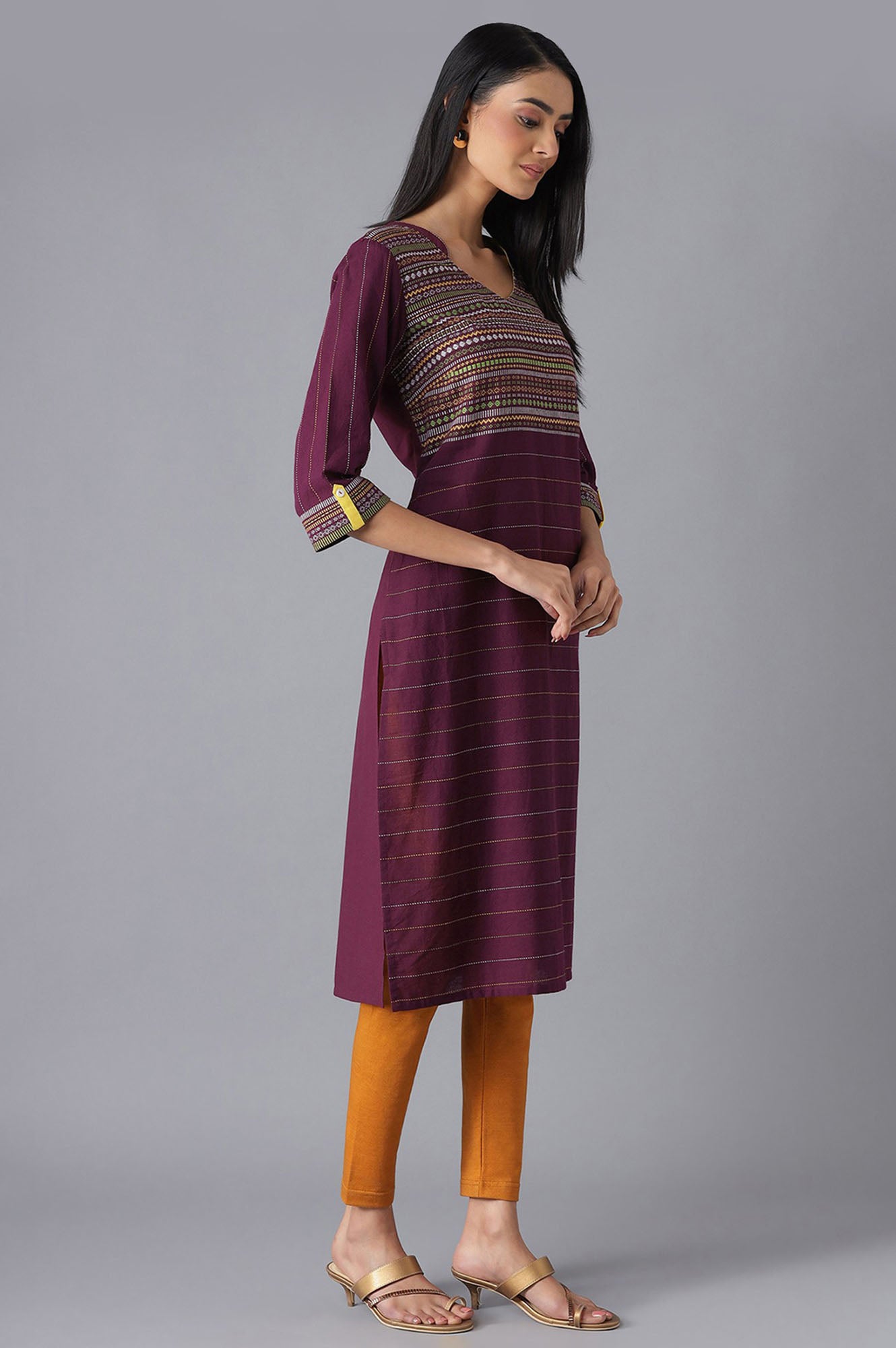 Purple Casual kurta