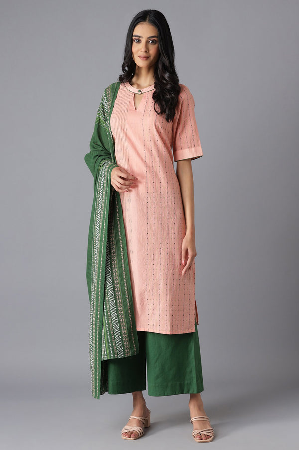 Peach Casual kurta