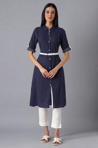 Navy Casual Kurta