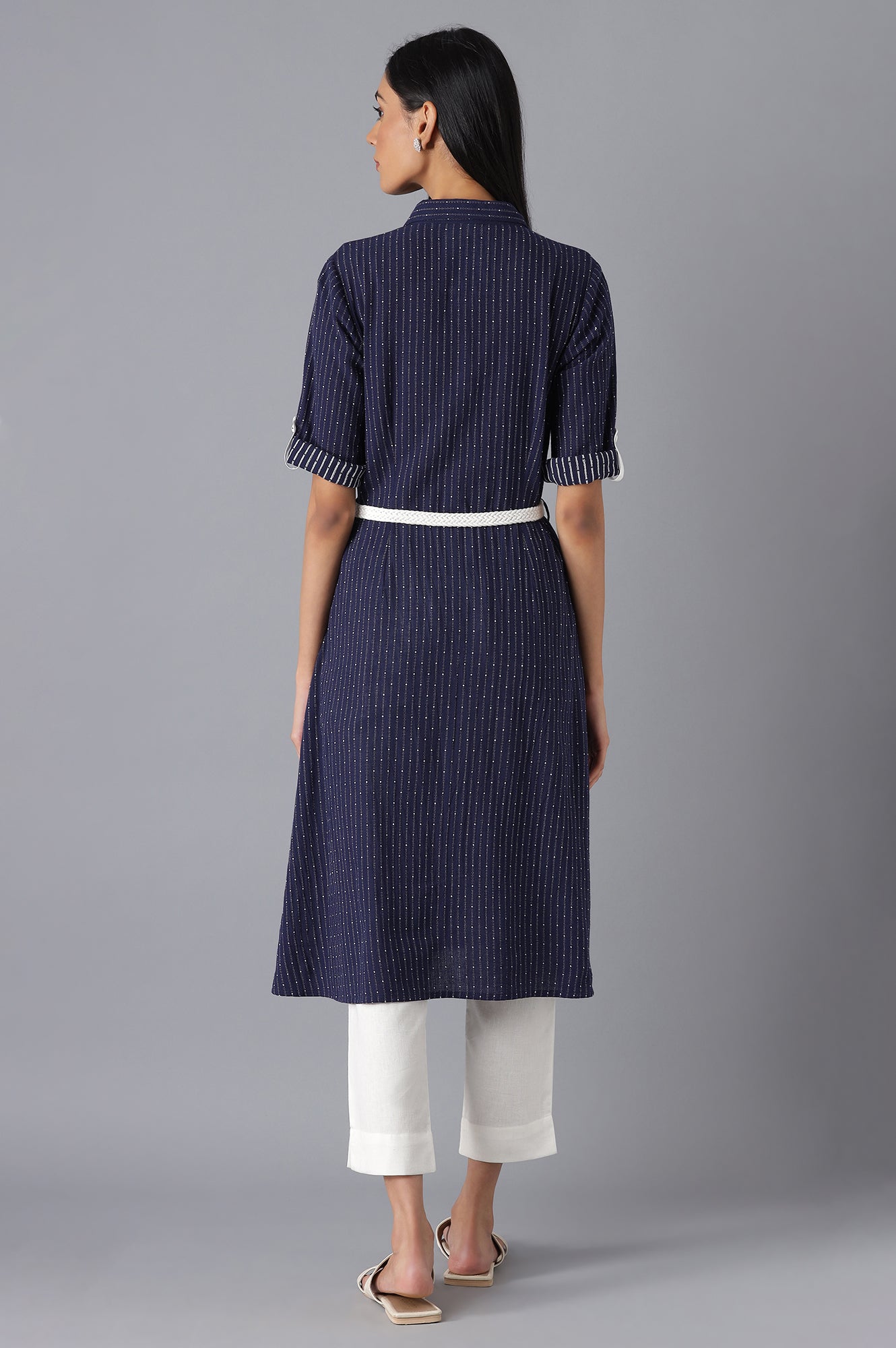 Navy Casual Kurta