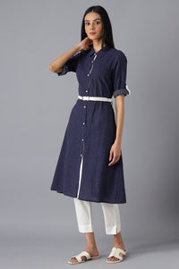 Navy Casual Kurta