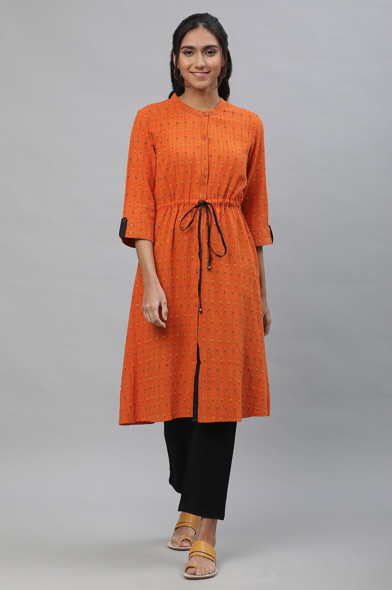 Orange Casual kurta