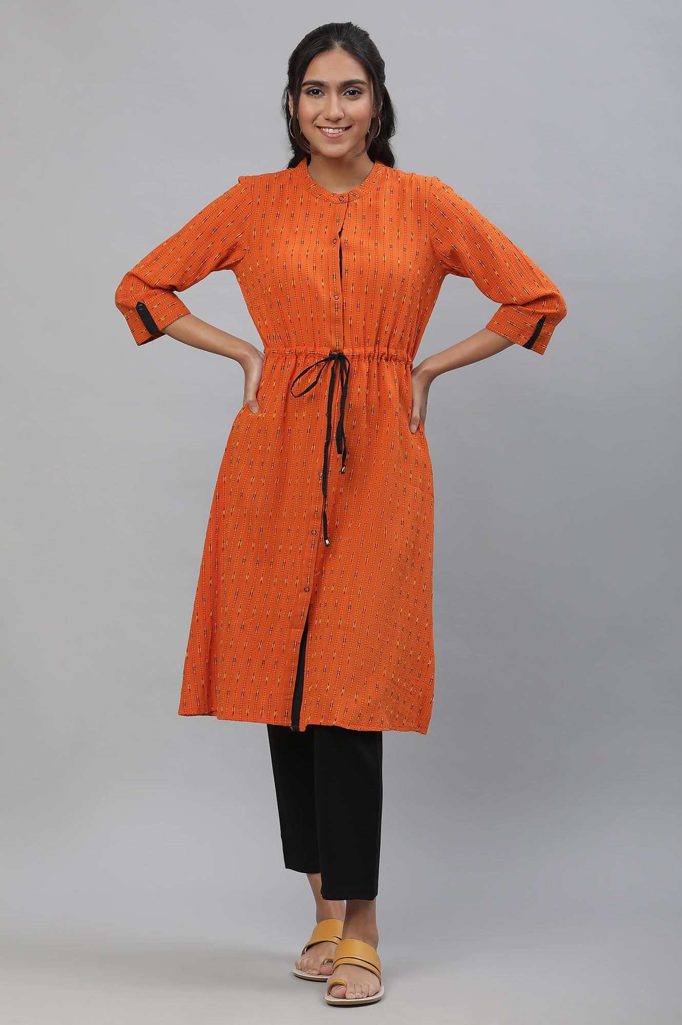 Orange Casual kurta