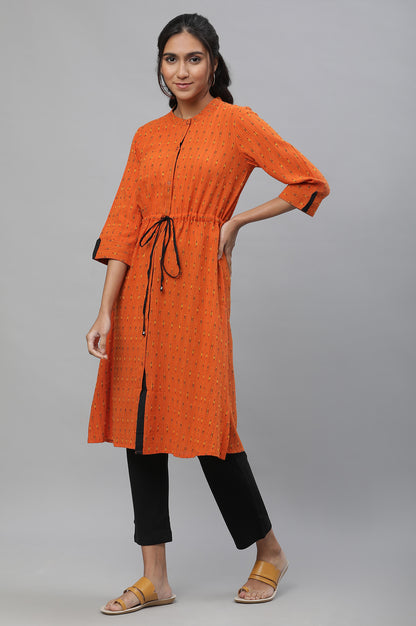 Orange Casual kurta