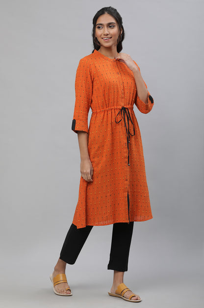 Orange Casual kurta