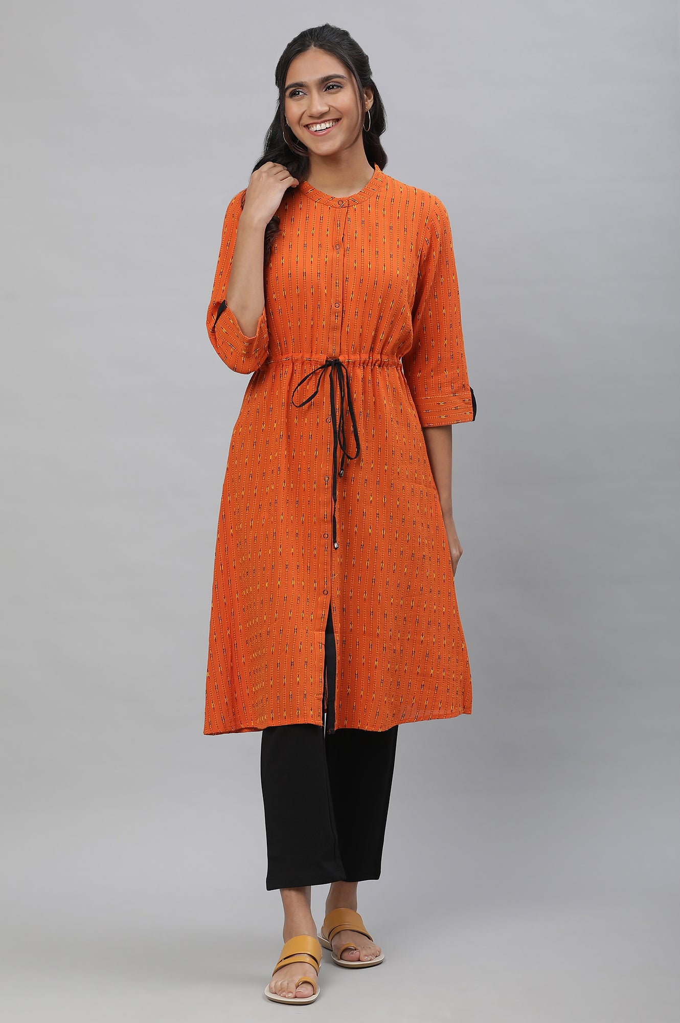 Orange Casual kurta