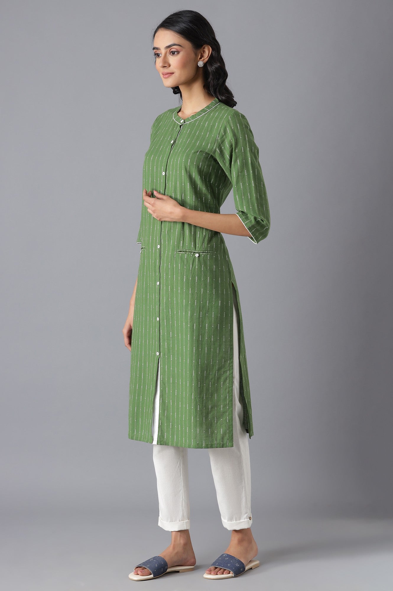 Green Casual kurta