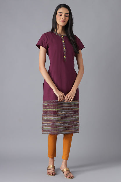 Purple Casual kurta