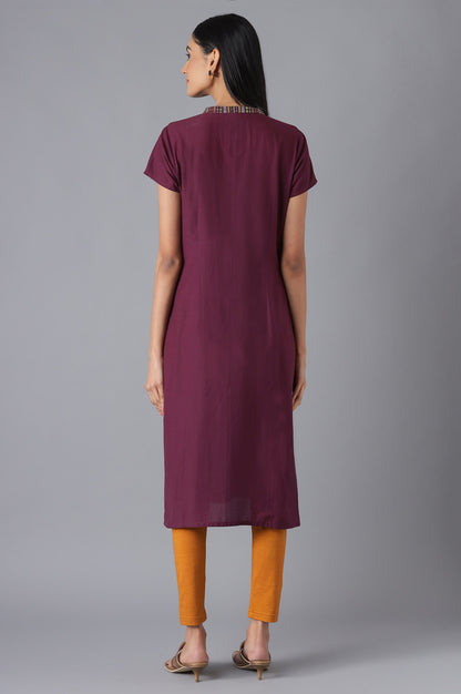 Purple Casual kurta