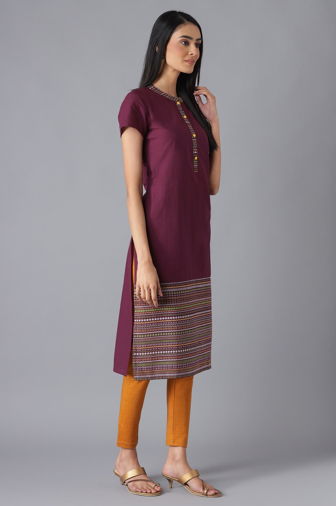 Purple Casual kurta