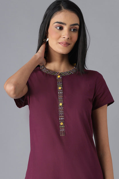 Purple Casual kurta