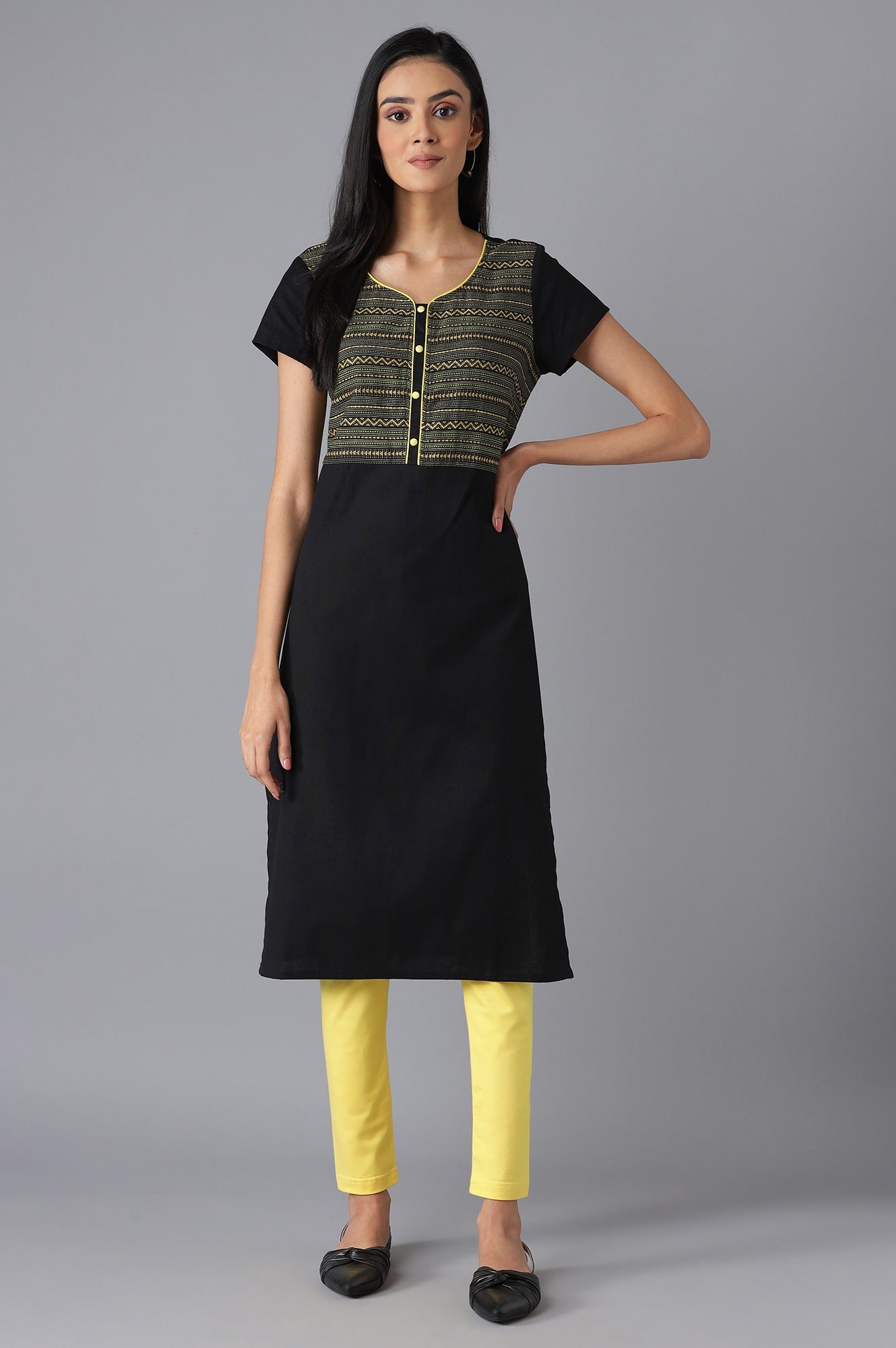 Black Casual kurta