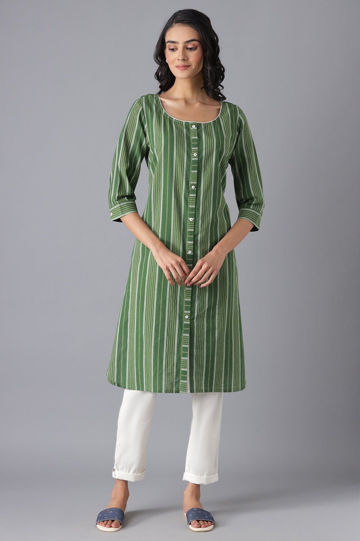 Green Casual kurta - XS