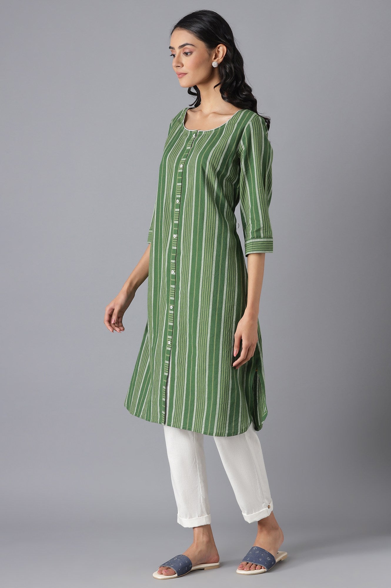 Green Casual kurta