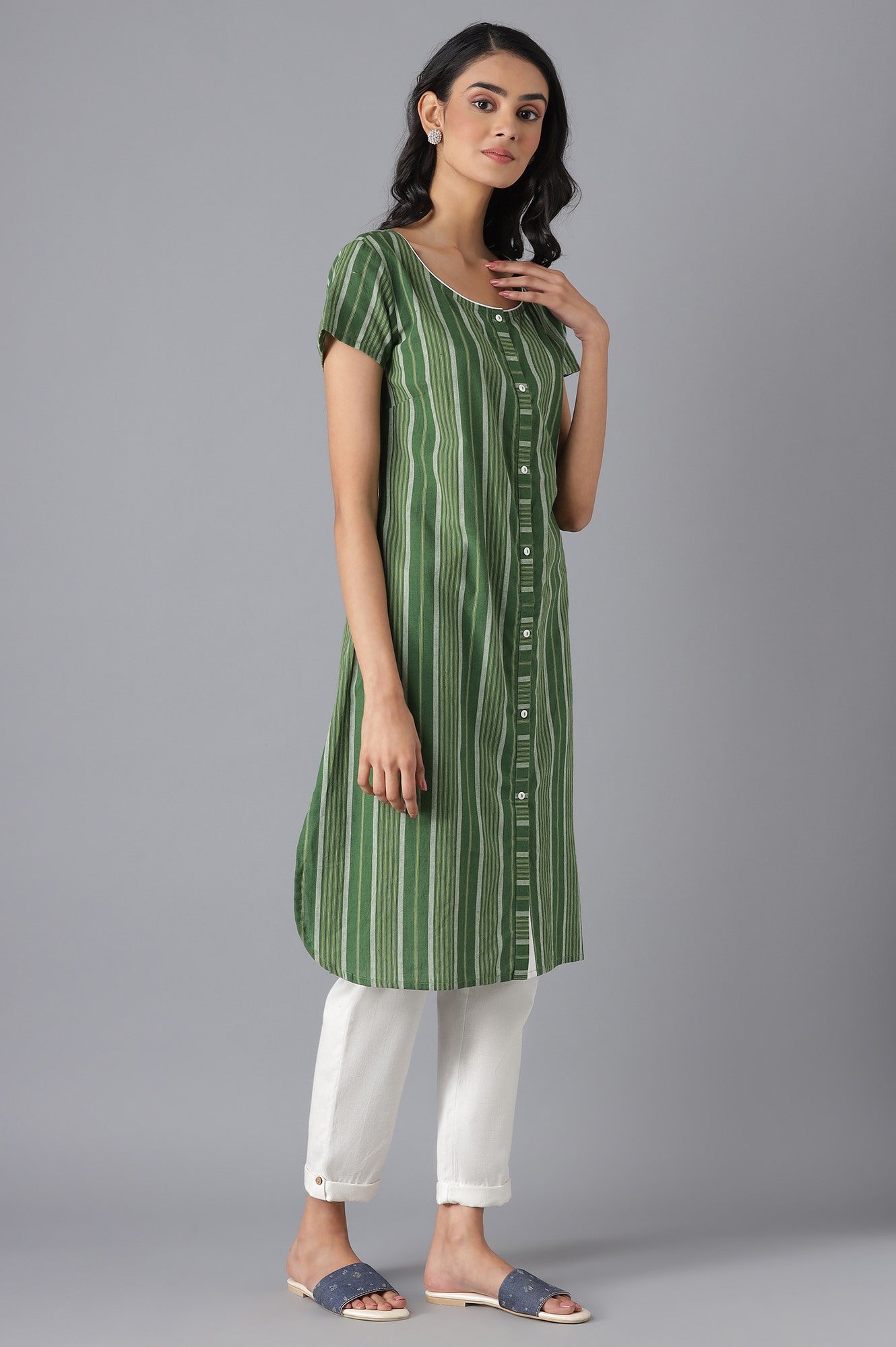 Green Casual kurta