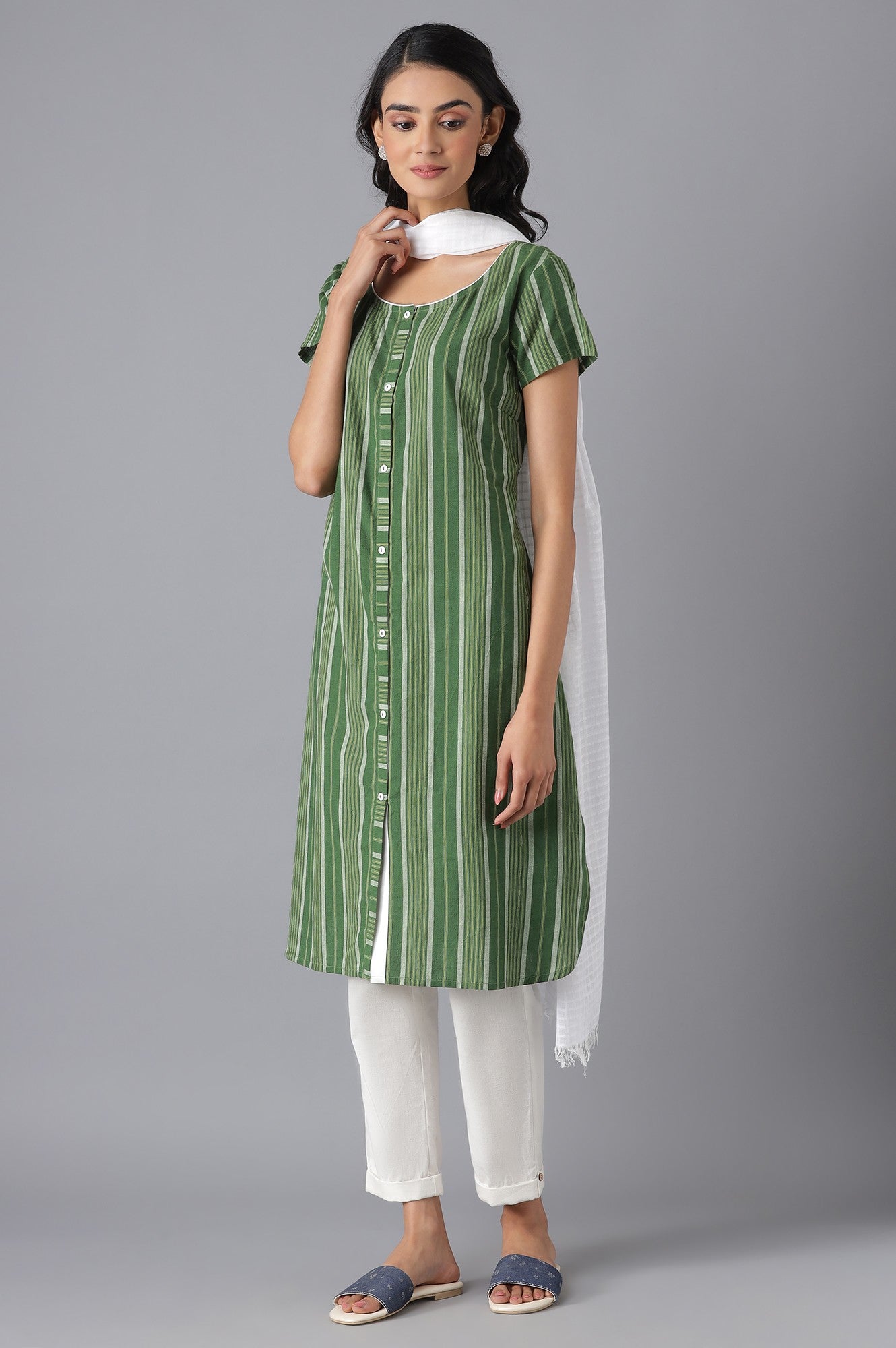 Green Casual kurta