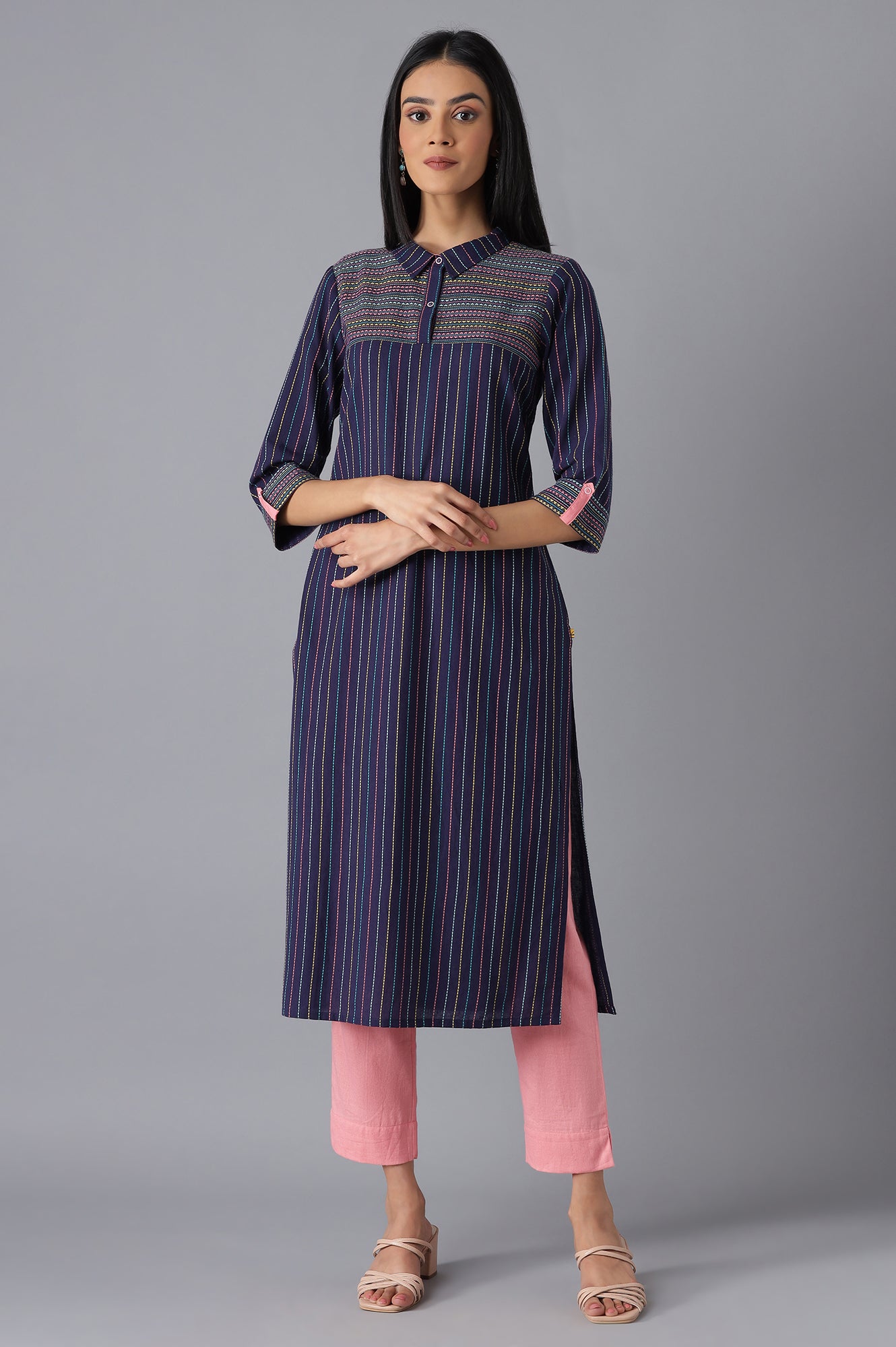 Navy Casual kurta