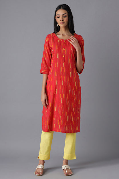 Red Casual kurta