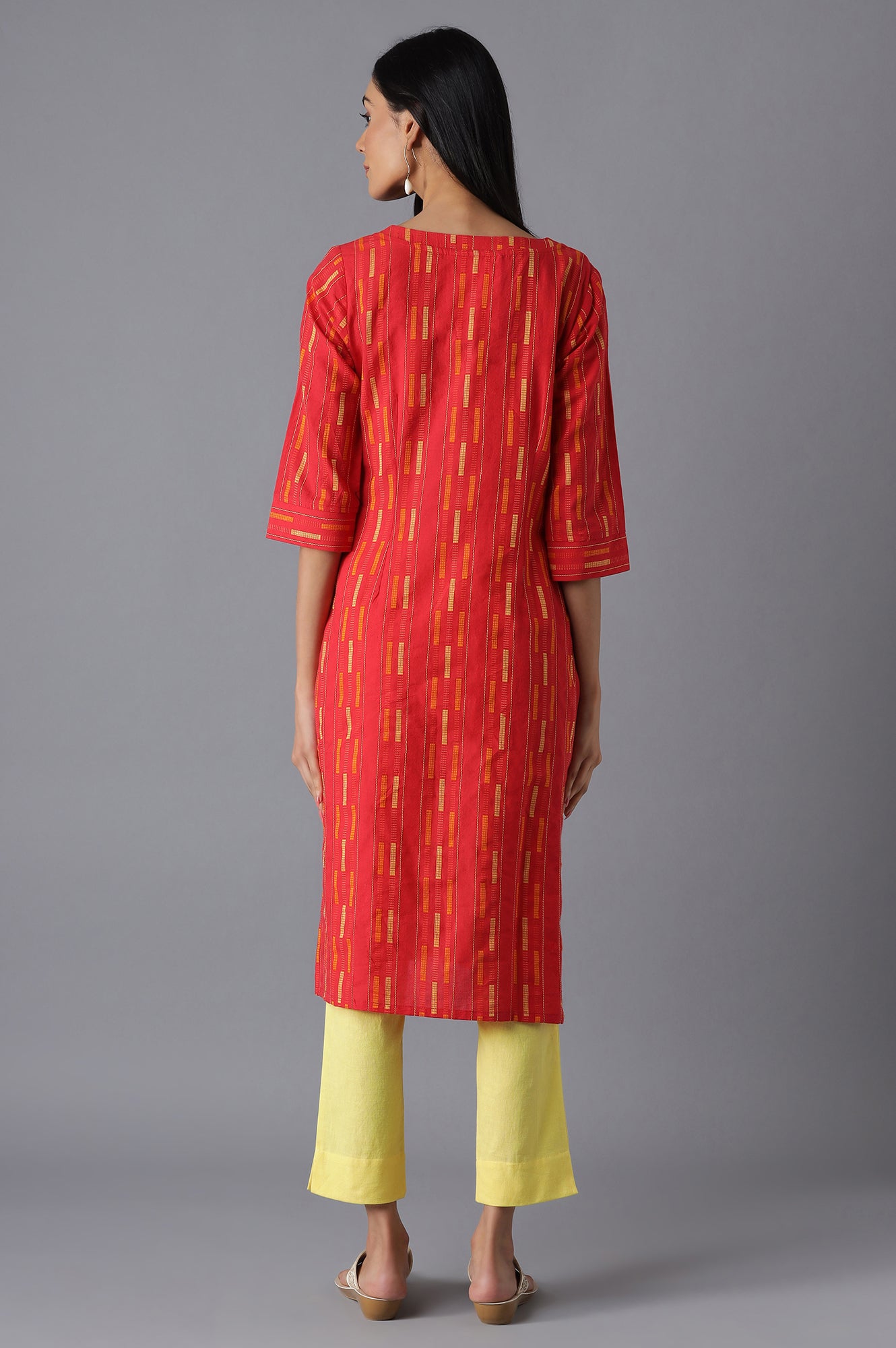 Red Casual kurta