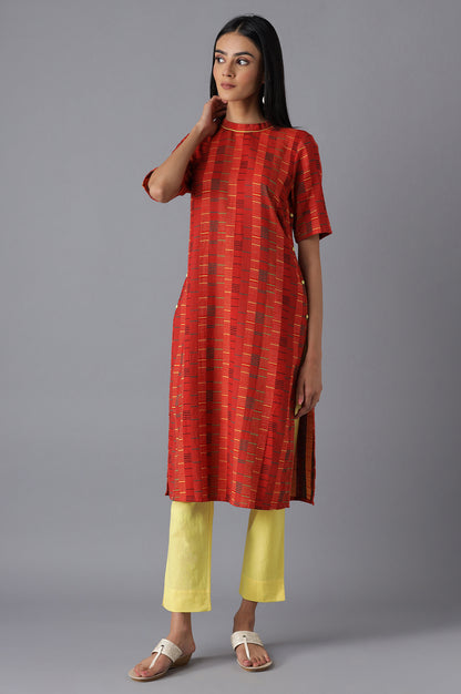 Red Casual kurta