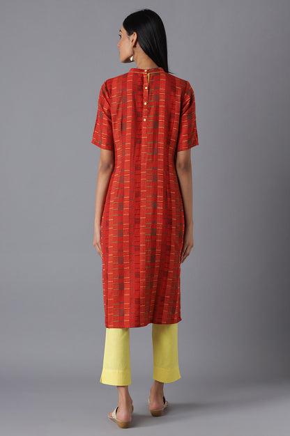 Red Casual kurta