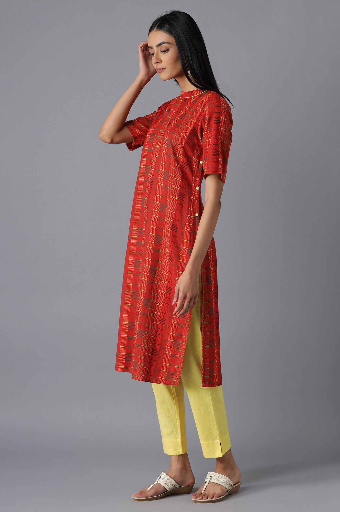 Red Casual kurta