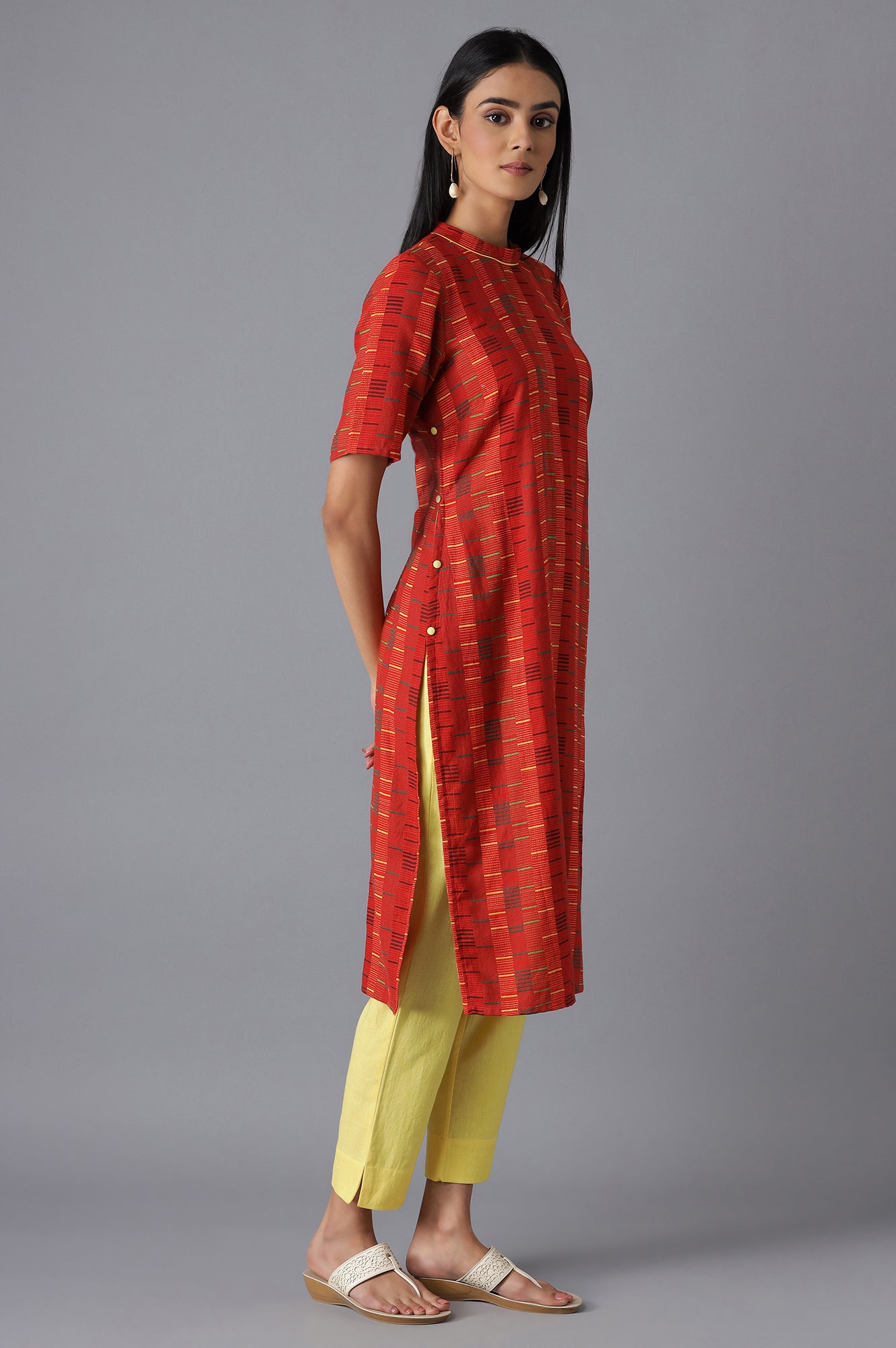 Red Casual kurta