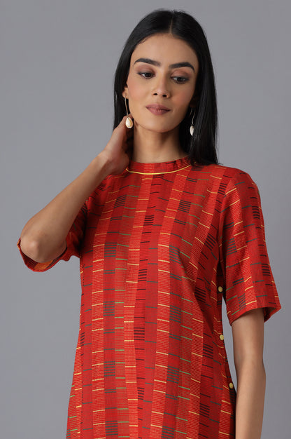 Red Casual kurta