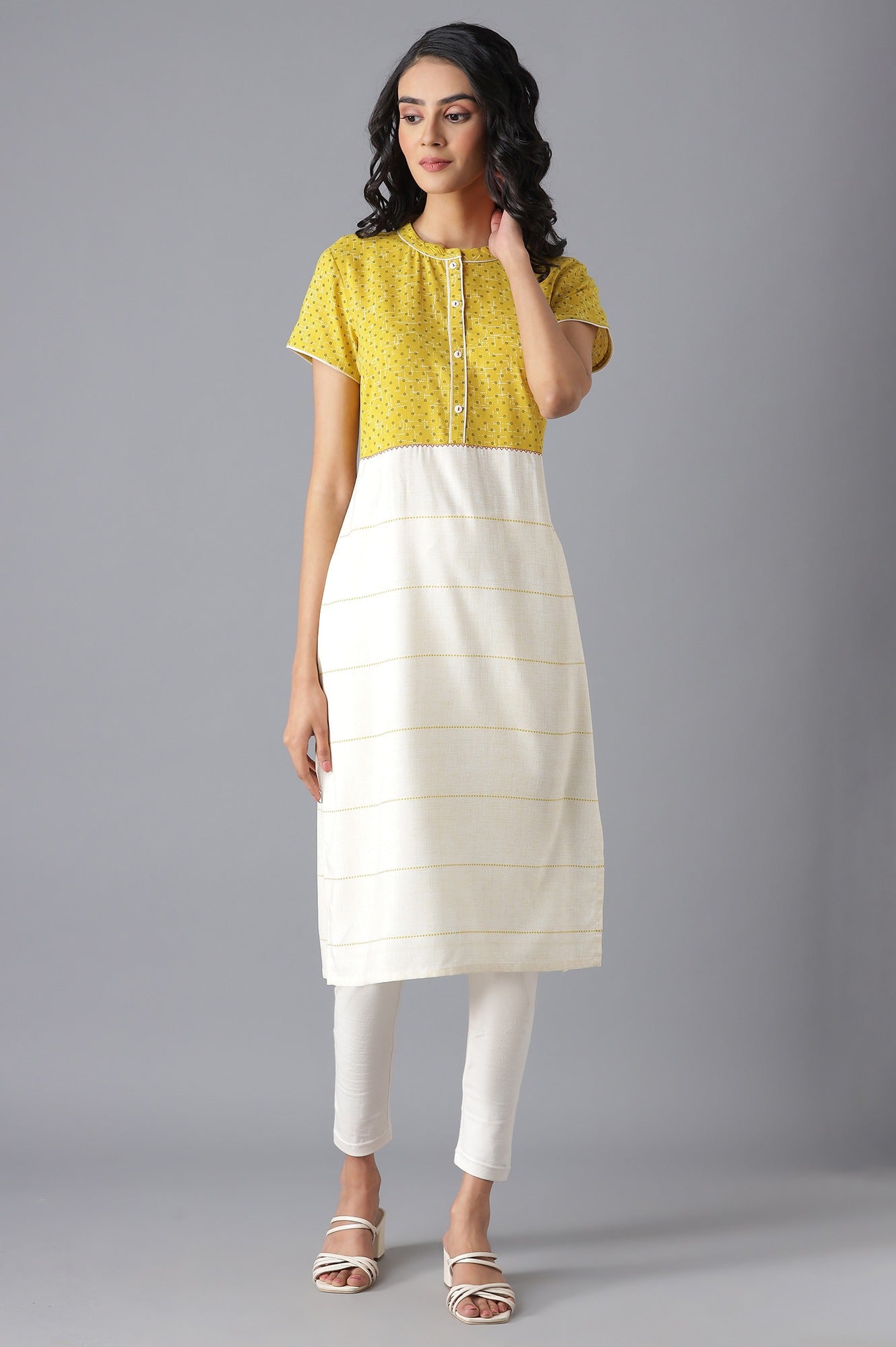 Yellow Modern Ethnic kurta