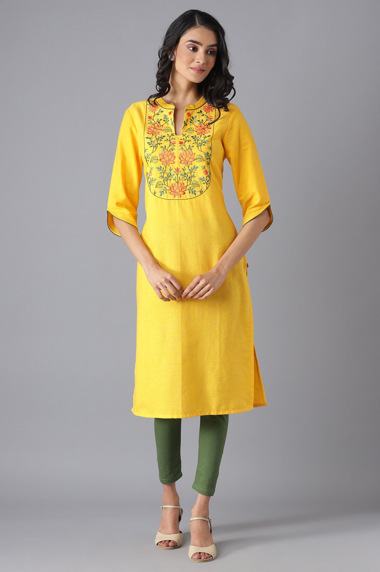 Yellow Modern Ethnic kurta