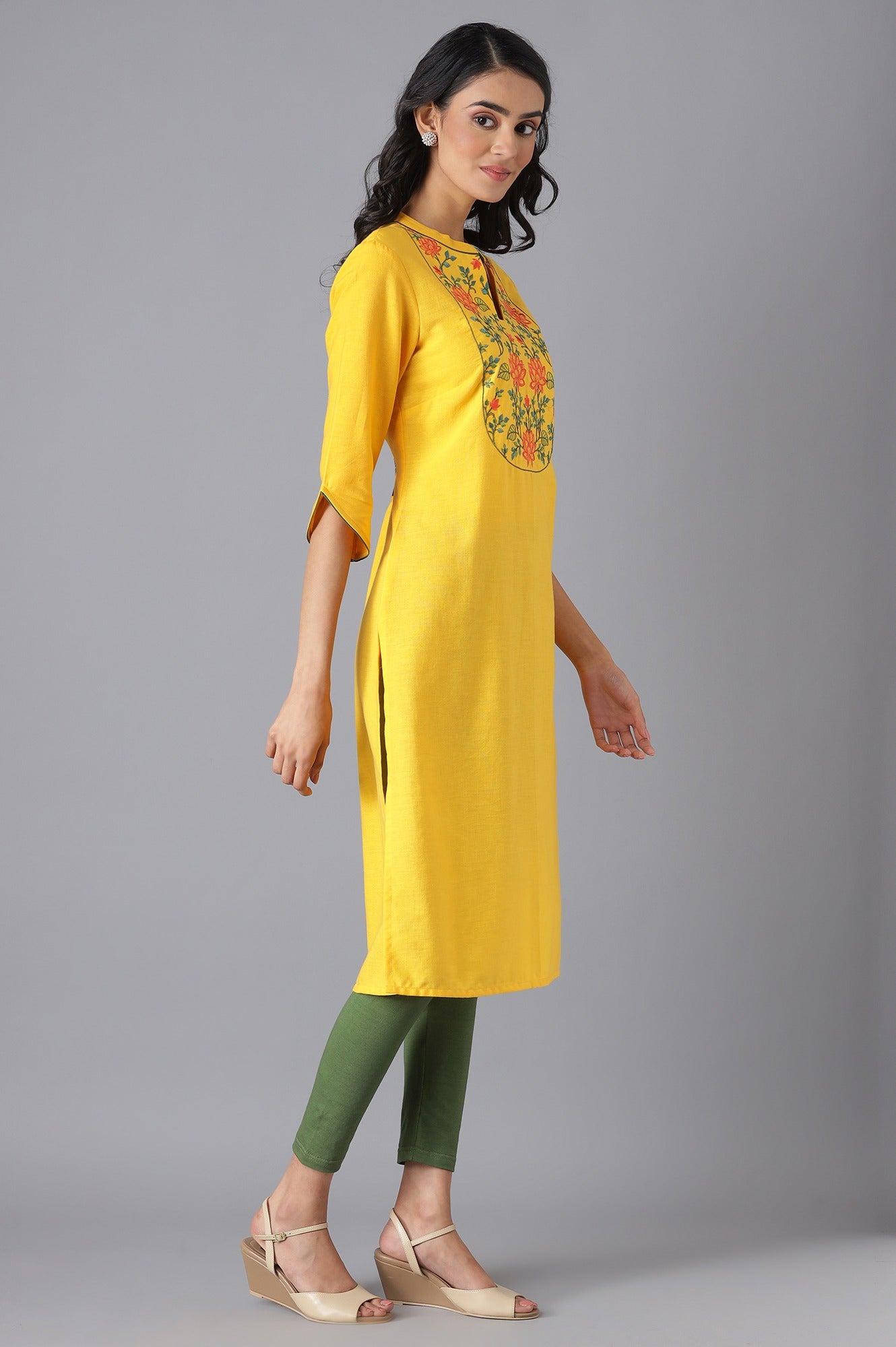 Yellow Modern Ethnic kurta