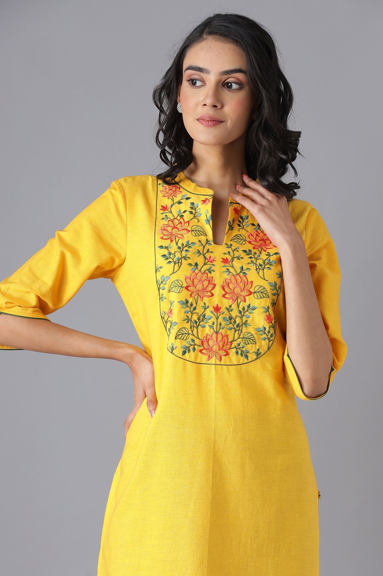 Yellow Modern Ethnic kurta