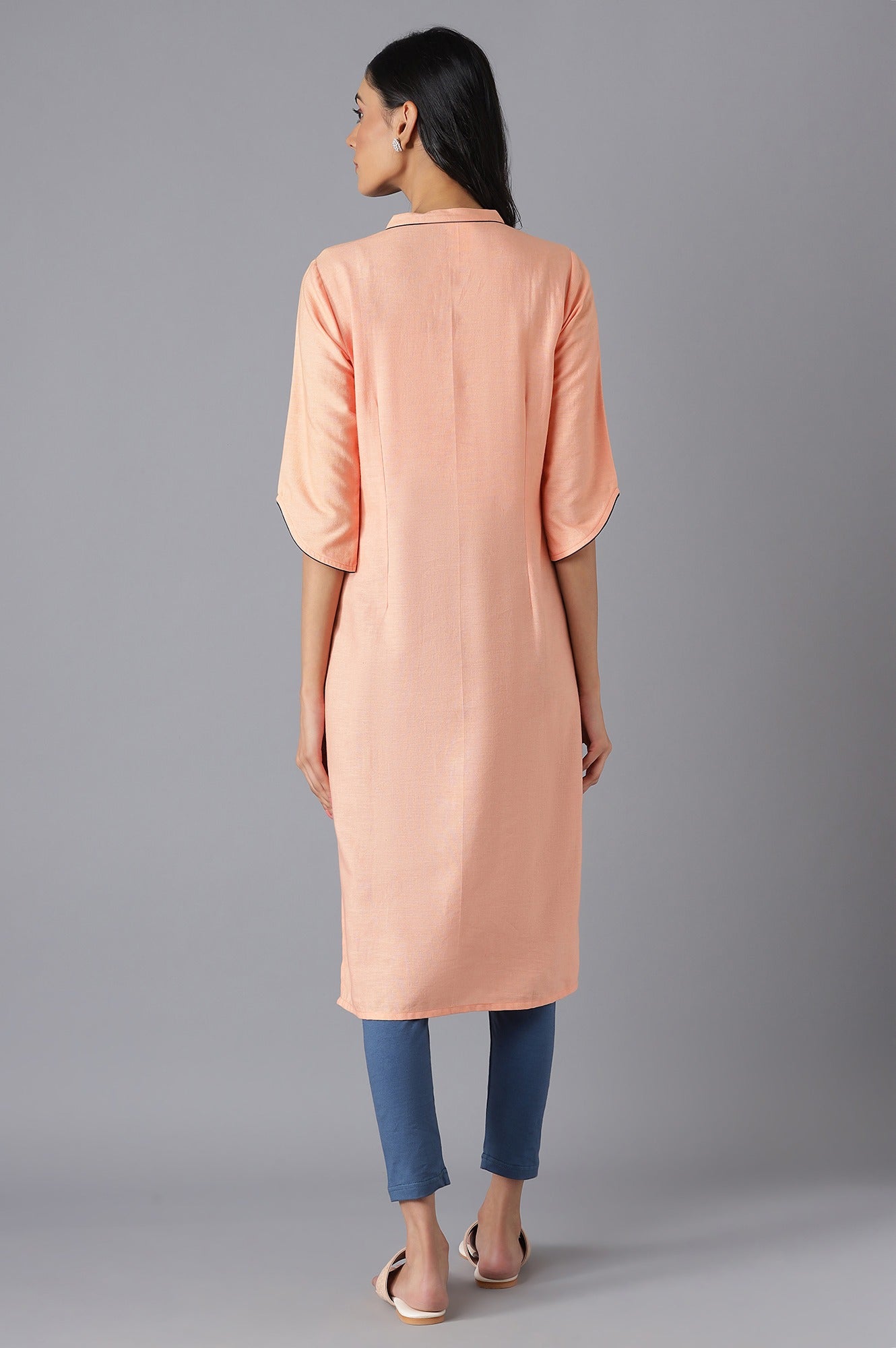 Peach Modern Ethnic kurta