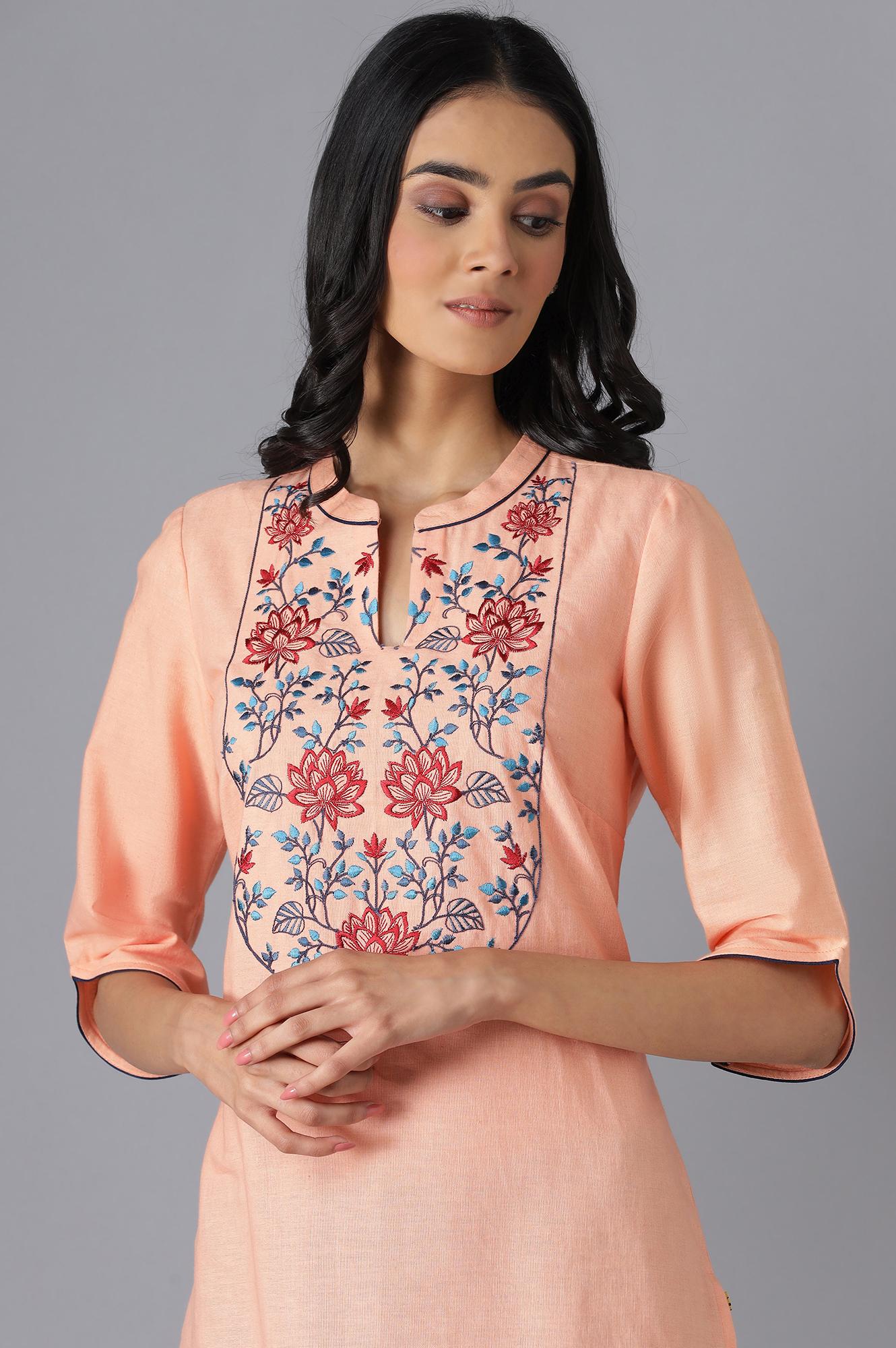 Peach Modern Ethnic kurta