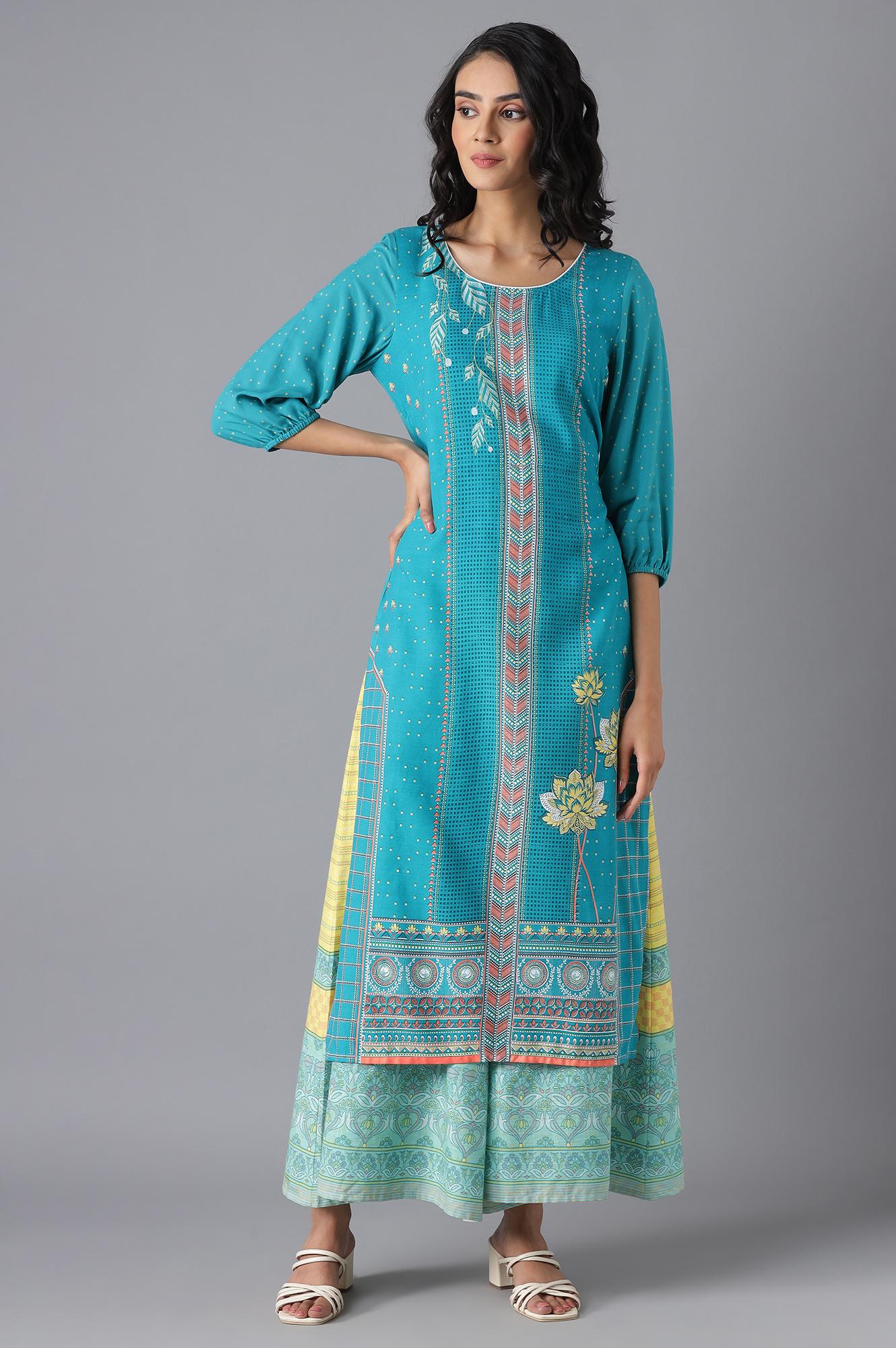 Blue Printed kurta