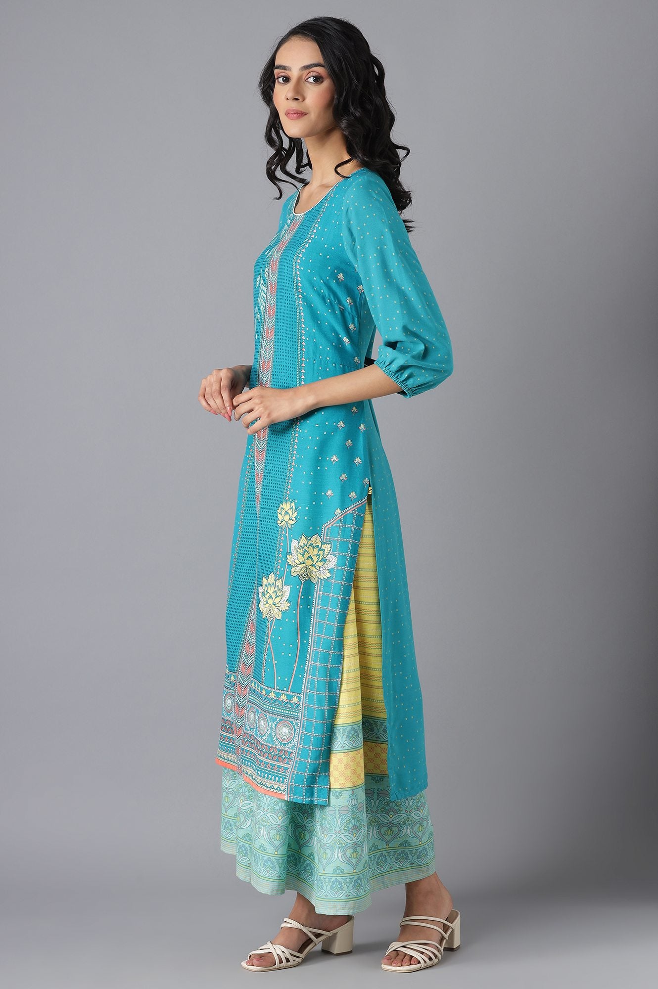 Blue Printed kurta