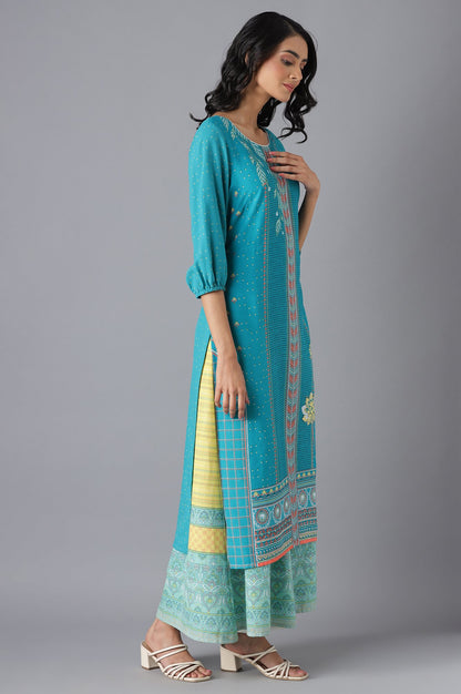 Blue Printed kurta